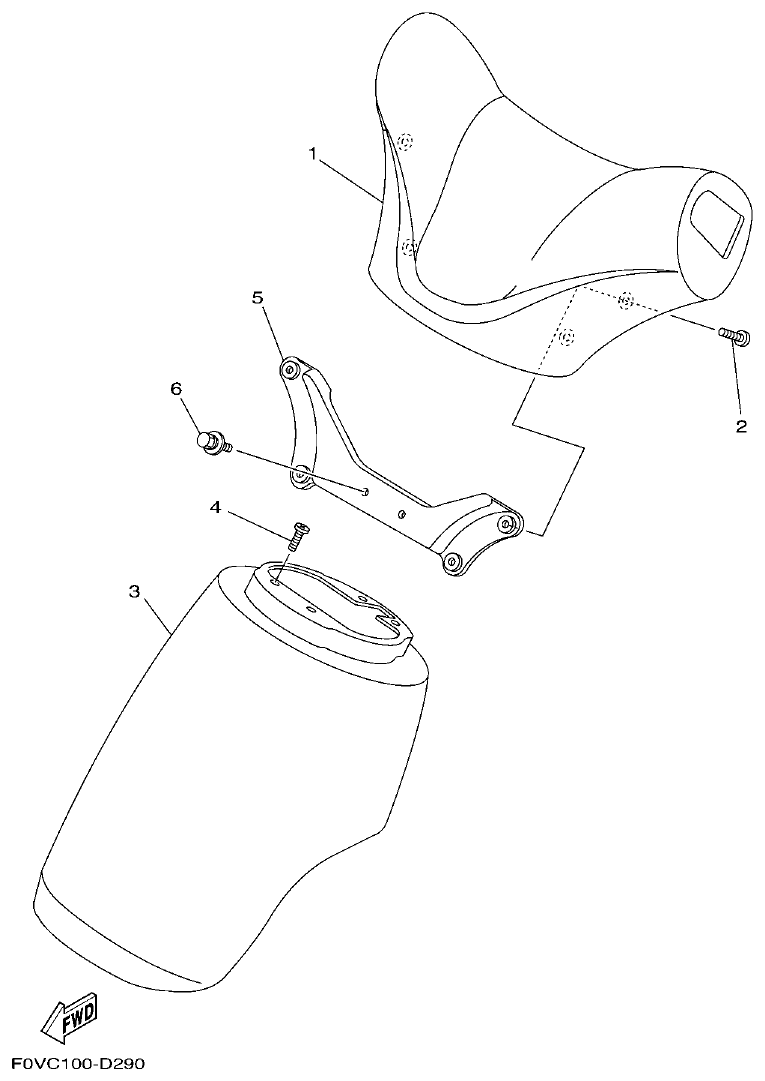 Yamaha A1 STEERING 2 parts diagram